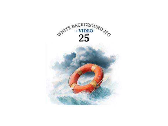 25 Sea Storm Clipart Set: Moody Nautical Art for Bold Designs