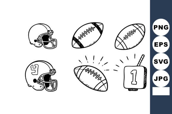 American Football Helmet and Ball Vector: Energetic Graphics for Dynamic Projects