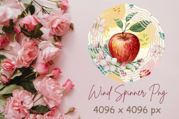 Apple Wind Spinner PNG: Dynamic Design for Creative Projects
