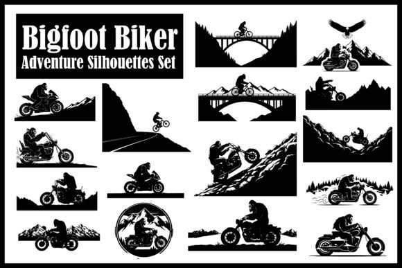 Bigfoot Biker Adventure Silhouettes: The Ultimate Design Asset