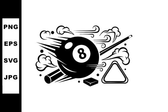 Black Eight Billiard Ball Striking: A Font with Dynamic Energy
