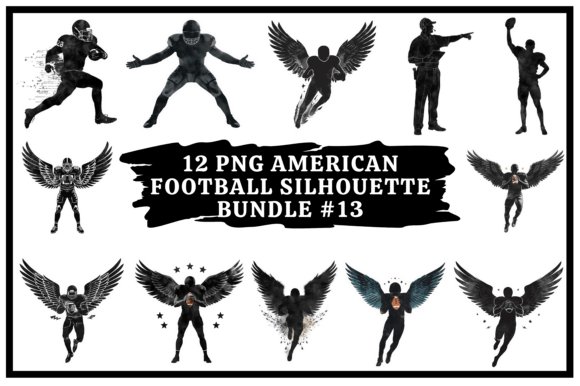 Capturing Gridiron Glory with American Football Silhouette Bundle #13