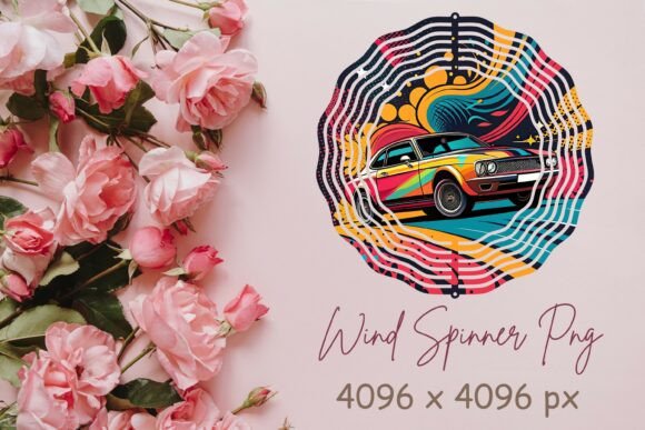 Car Wind Spinner PNG: A Dynamic Design Asset for Outdoor Crafts