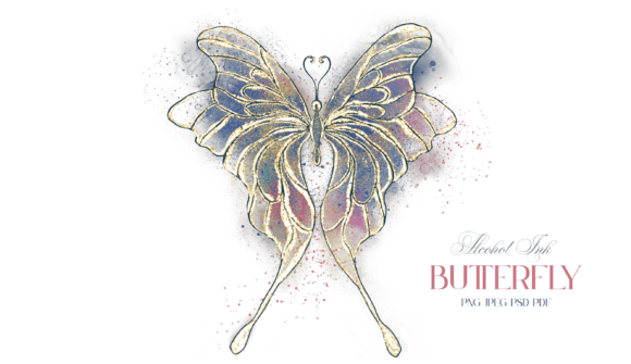 Digital Alcohol Ink Butterfly Art: A Designer's Guide