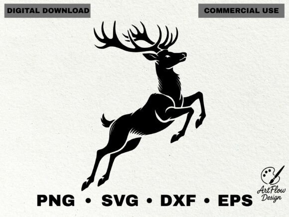 Elevate Your Holiday Crafts with Christmas Deer Silhouette SVG