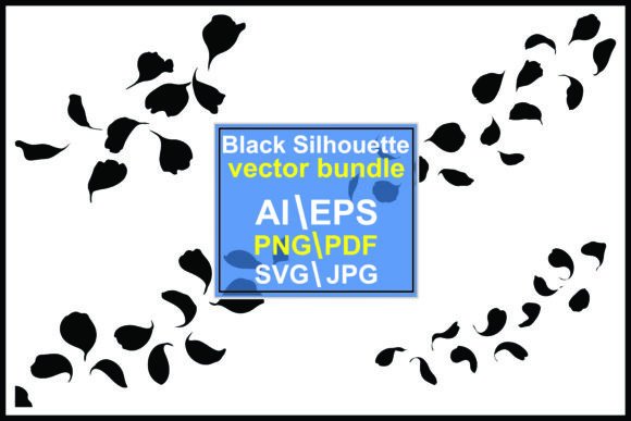 Embrace Organic Flow with Black Abstract Shapes Scattered