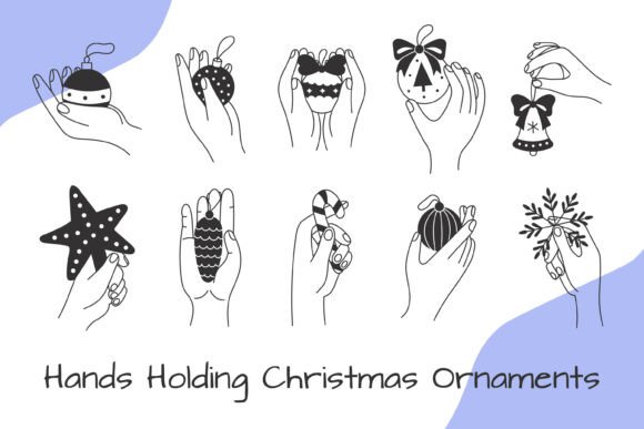 Festive Gestures: Using Christmas Ornament Line Art