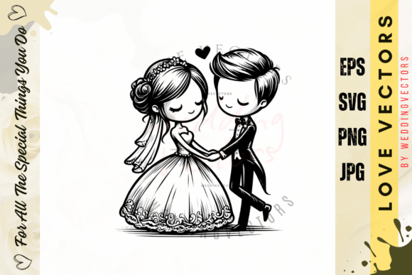 First Look Moment: Weddingvectors - 11001224 Graphics