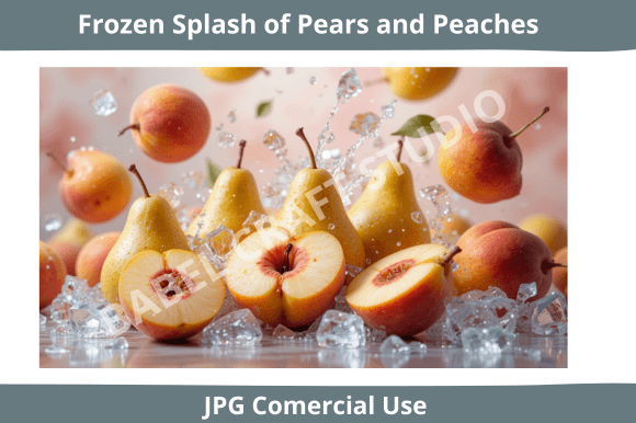 Frozen Splash of Pears and Peaches: A Burst of Fresh Design