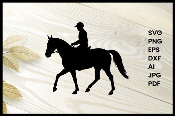 Horse and Rider Trail Ride Illustration: Your Next Design Asset