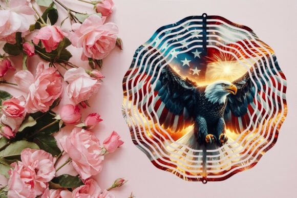 Patriotic Eagle Wind Spinner Png: A Dynamic Design Asset