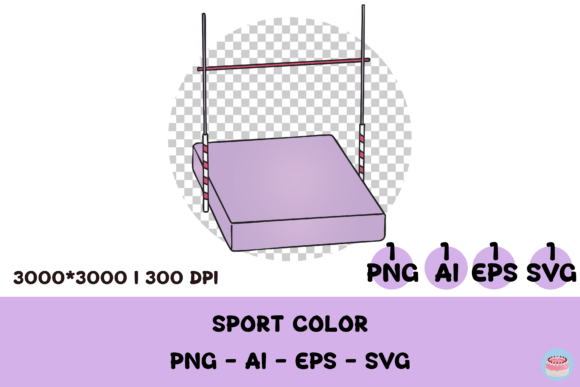 Pole Vault Clipart SVG PNG: Dynamic Sport Vector Art