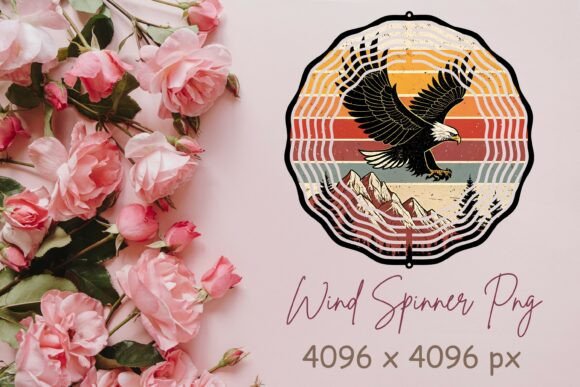 Retro Eagle Wind Spinner Png: Dynamic Design for Creative Projects