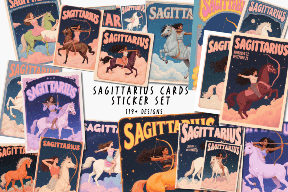 Sagittarius Tarot Collection: Fonts for the Adventurous Brand