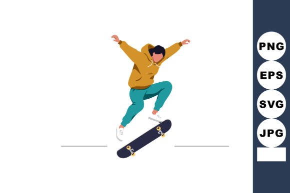 Skateboarder Performing Jump Trick in Br: Capturing Dynamic Motion