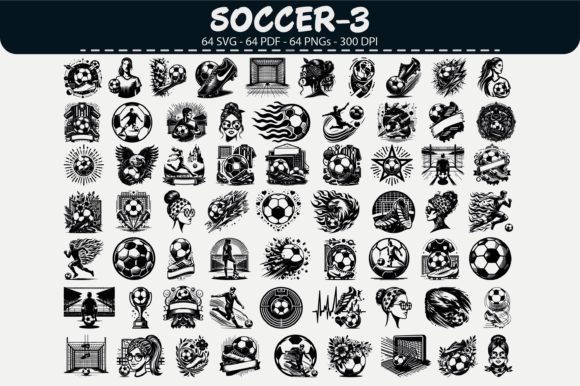Soccer Player Clipart: 64 Dynamic Designs for Your Projects