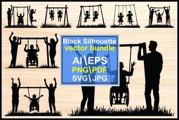 Swing Silhouette: Capturing Movement and Joy in Design